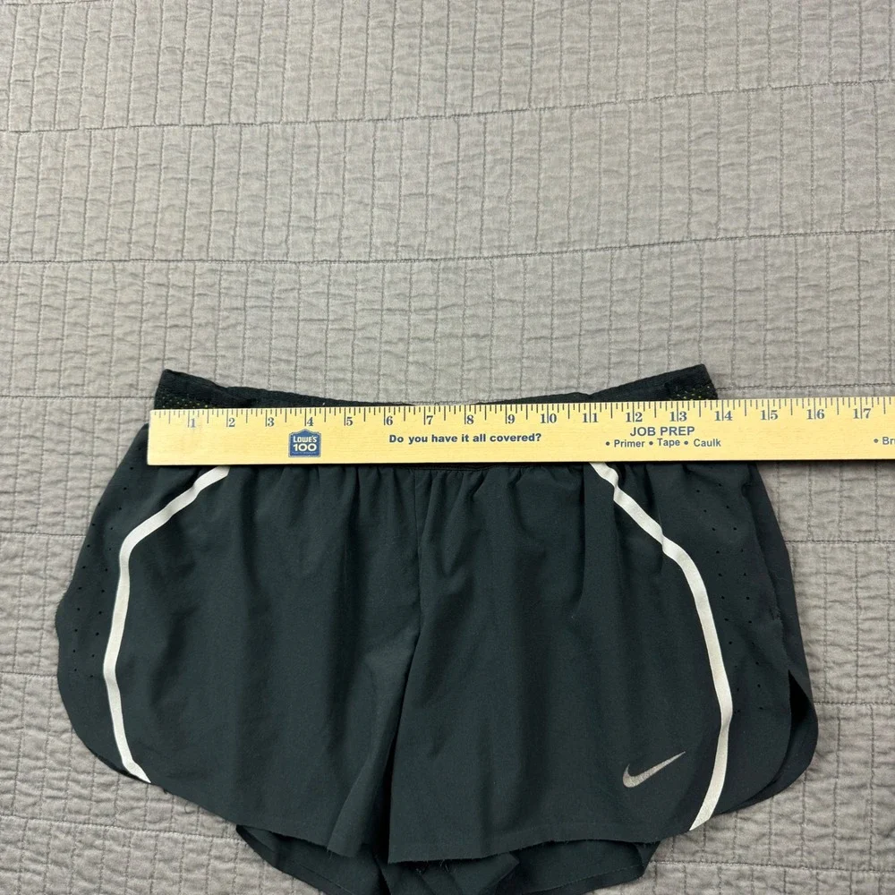 Nike Dri-FIT Womens Small Running Shorts Black Zipper Pocket Athletic Active